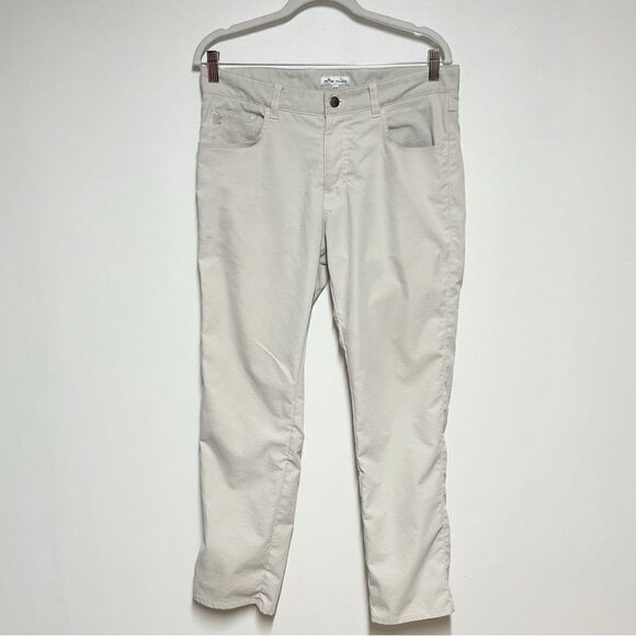 Peter Millar Performance 5-Pocket EB66 Pants Stone Mens 32/30 - Picture 3 of 5